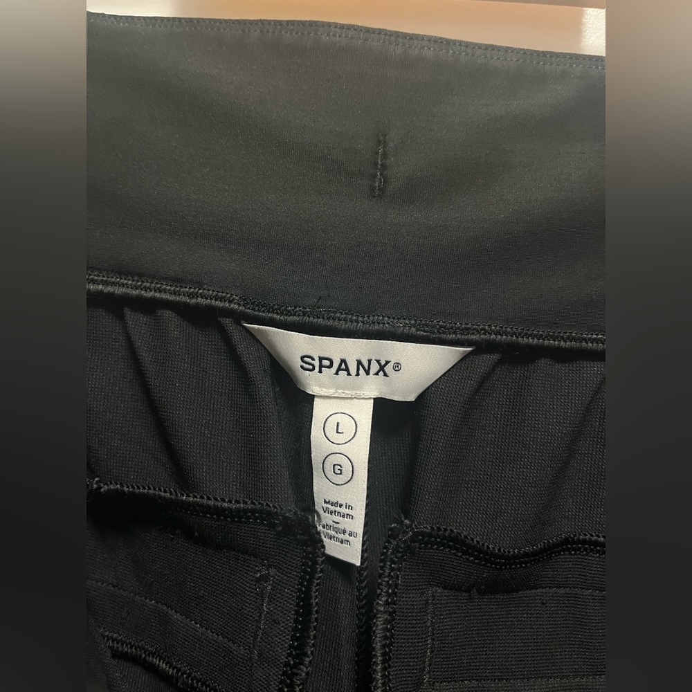 Spanx Cargo Black Joggers Womens Size Large - Picture 5 of 8